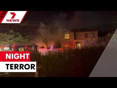 Security guard hired by Caulfield North family unable to stop home being firebombed | 7NEWS