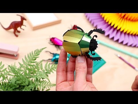 How to build our Scarab Beetle paper puzzle | Assembli 3D insect puzzle