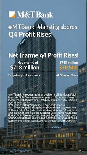 M&T Bank Q4 Profit Rises!M&T Bank’s fourth-quarter earnings surged thanks to higher interest income