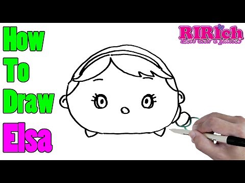 How To Draw Easy Elsa エルサのツムの簡単な描き方 ディズニーツムツムDisney Tsum Tsumの絵やイラストの簡単な描き方