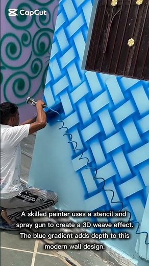 Creative Blue Weave Wall Pattern