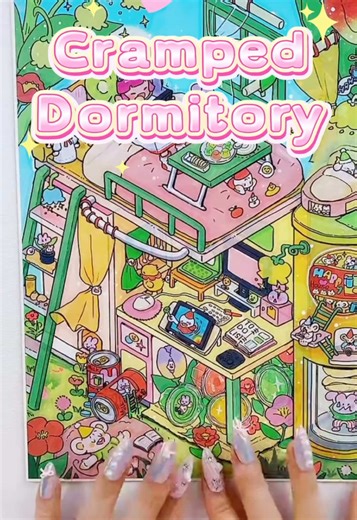 ASMR Cramped Dormitory 3D Sticker for Relaxation