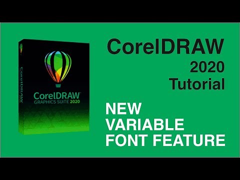 CorelDRAW 2020 Tutorial New Variable Font Technology Feature