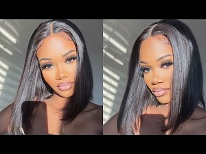 Step by Step How to install 4X4 14 inch bob wig closure install ft. TrueGloryHair|ClaireFendy