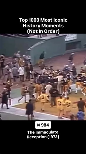 Top 1000 History | The Immaculate Reception was a legendary, game-winning touchdown catch by Pittsburgh Steelers running back Franco Harris during a 1972 NFL... | Instagram
