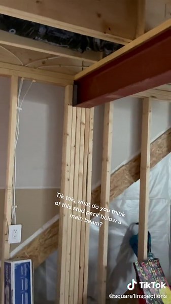 Stud Pack Fail: Home Inspector Mistakes Below Main Beam