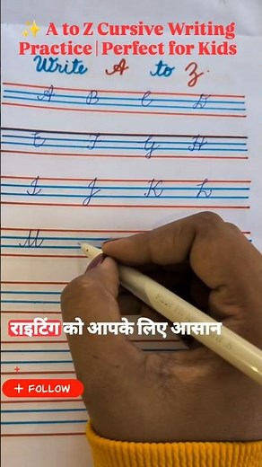 ✨ A to Z Cursive Writing Practice | Perfect for Kids