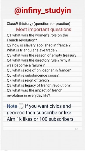 class 9 history chapter 1 most important questions #shorts #french revolution