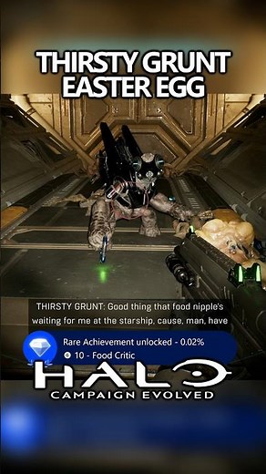 THIRSTY GRUNT Easter Egg in Halo Campaign Evolved Unlocks an Achievement!