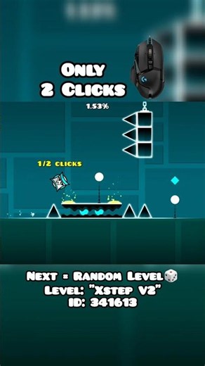 Only 2 Clicks and How Long Can I Survive? (Part 13) #geometrydash #gd #gaming #shorts