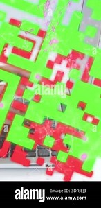 Animation of network of connections with qr code over caucasian woman using laptop. Global connections, technology and digital interface concept digitally generated video Stock Video Footage - Alamy