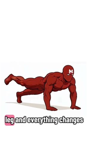 One leg push ups with the right leg raised