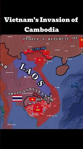 Vietnamese invasion of Cambodia in Modern Wars #warsimulation #map
