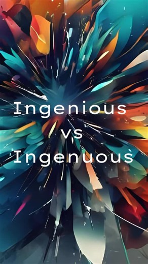 The Counsellor | Ingenious means exceptionally clever, original, and inventive, like a resourceful idea or a smart person. In contrast, ingenuous describes... | Instagram