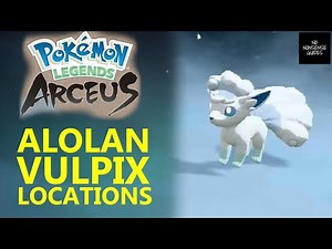 Alolan Vulpix Locations in Pokemon Legends Arceus - Snow White Vulpix in the Snow