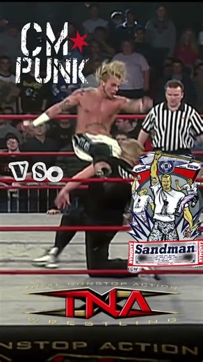 CM Punk vs Sandman IN TNA #wwe #ecw #cmpunk #wwefunny #wrestlingfans316 #wweraw #tnawrestling
