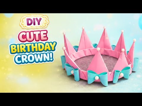 How to Make Birthday Crown at Home 🎀 | Paper Crown DIY | Easy Paper Princess Crown Tutorial