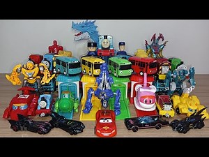 Menemukn harta karun mainan kreta thomas bus tayo mcqueen gogo dino robot warrior truck avengers