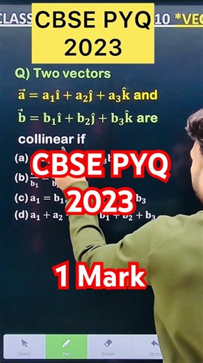 Q) Two vectors 𝐚 ⃗=𝐚_𝟏 𝐢+𝐚_𝟐 𝐣 ̂+𝐚_𝟑 𝐤 ̂ and 𝐛 =𝐛_𝟏 𝐢+𝐛_𝟐 𝐣+𝐛_𝟑 𝐤 are collinear