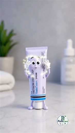 Tretinoin 0.025% Cream 💙 | Acne & Pimple Care | How Tretinoin Works #acnefree
