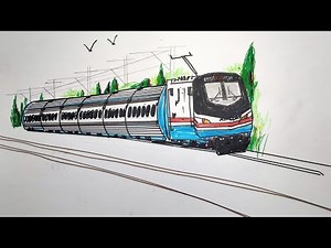 How to draw Amtrak train