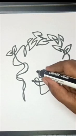 Draw art without lifting your hand #lineart #artistluckyhaaru #girlart