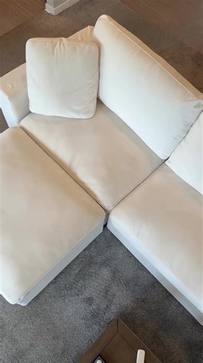 Luxurious Ivory White Performance Velvet Sectional
