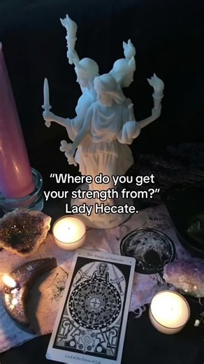 Lady Hecate is the ultimate source of my fierceness and my strength when it comes to fighting battles & standing up for myself. She may be “strict” but she’s full of love! Hail Hecate! 🖤🗝️#pagan #hecate #witchcraft #hellenicpolytheist #fyp