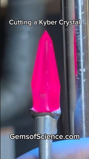 Making a Real Life Kyber Crystal #starwars #crystals #lasers #science #ruby #faceting