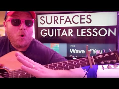 How To Play Wave of You Guitar Surfaces // easy guitar tutorial beginner lesson easy chords