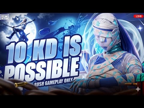 10 KD Possible? 😱 Insane Lobby Destroyed | BGMI Live Rush Gameplay || LOAD IS LIVE☠️