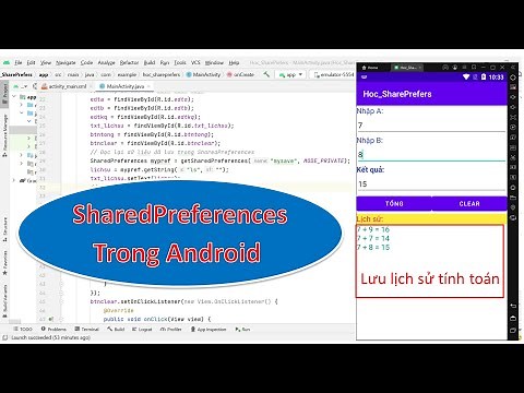 Lập trình Android - Bài 19: Lưu trữ dữ liệu với SharedPreferences