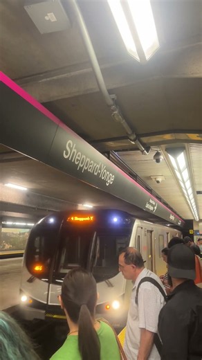 Toronto TTC Line 4 Subway Train Arriving at Sheppard-Yonge Station 6/4/2026