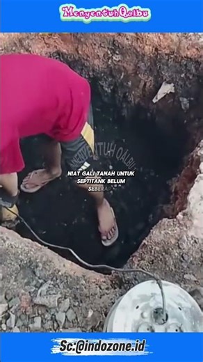 Intending to dig the ground for a septic tank, this man continued digging, because he found this