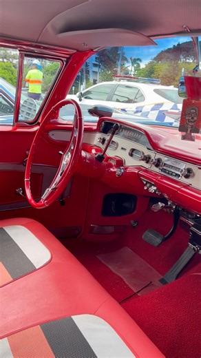 Beautiful interior in this 1958 Chevrolet Impala lowrider