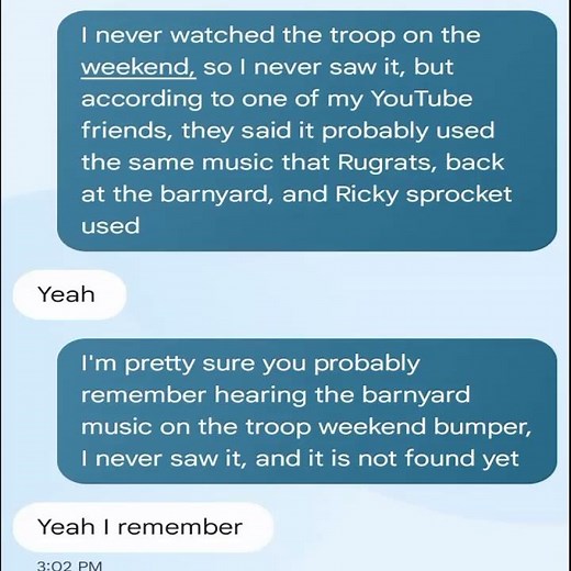 The Troop nicktoons weekend bumpers actually did use the Barnyard music