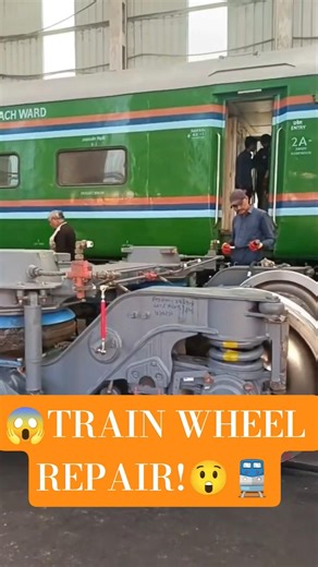 Damaged Train Wheels Repair Process 😱 | Railway Workshop #shorts