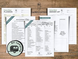 Printable RV Camping Checklist | RV Pre-trip Checklist | Camp Meal Planner | Camp Grocery List - Etsy UK