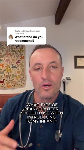 Replying to @Briana Saccheri You can use any brand of peanut butter when introducing to your baby, just make sure it 🚫 doesn't have salt, added sugar, and added seed oils. What other questions do you have for @Dr. Max’s? 🥜 #firstfoods #babyfeedingtips #blw #pediatrician #asktheexpert #babyfood #peanutbutter #babypeanutbutter #babytips #babyfeedingtips