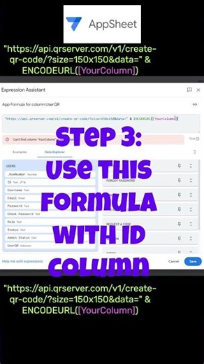 Easy QR Code in Appsheet #appsheet #nocode #qrcode #appdesign #quickguide #technihow