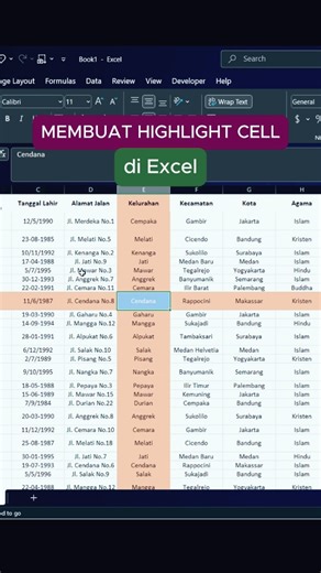 Cara membuat highlight cell di Excel #Excel #Fyp #Viral #ExcelHacks #ShortcutExcel #TrikCepatExcel #WorkSmartNotHard #ExcelProTips #BelajarExcel #ExcelPemula #TipsExcelDasar #ExcelForBeginners #ExcelStepByStep