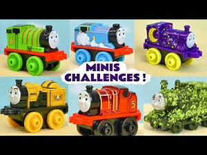 Minis Challenges with Thomas Toy Trains - Videos For Kids