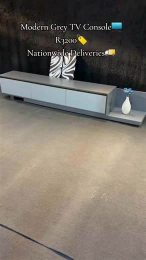 Add a sleek, contemporary touch to your living space with this modern grey TV console ✨ Designed with clean lines and practical storage, it’s the perfect balance of style and functionality for modern homes. 💰 Price: R3200 each 📲 Message admin via WhatsApp for orders & enquiries (number in profile bio) — Casa-Craft Interiors #CasaCraftInteriors #TVConsole #GreyFurniture #ModernLiving #HomeDecorSA #LivingRoomInspo #StylishInteriors #FurnitureGoals #available #furniturewholesale #wholesaleprices 