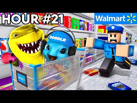24 Hours OVERNIGHT in ROBLOX MEGA STORE?! (TRAPPED)