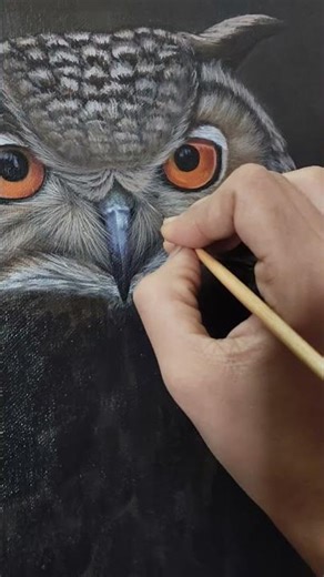 owl painting #owl #paintingtutorial #birdpainting #owlpainting #acrylicpainting #art