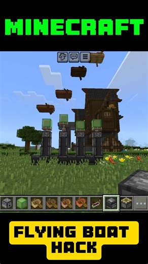 Minecraft Flying Boat Hack #shorts
