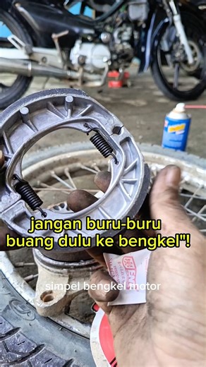 easy way to install rear brake pads on a motorbike #shorts