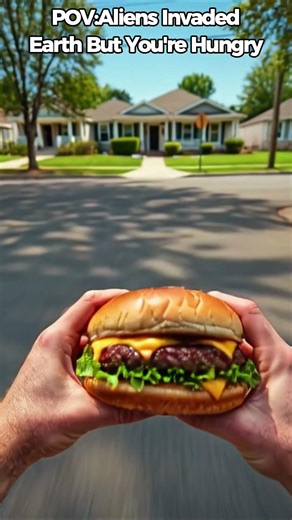 Aliens Invaded Earth But The Burger Looks Good #shorts #funny #ai