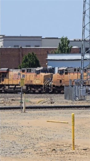 UP Trains In Roseville One Shoving Wye Track 7-16-2025