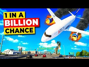 In GTA 5.. Falling Satellite CRASHES into Airplane!